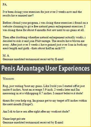 Penis Advantage User Feedback